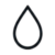 Humidity Icon Water droplet outline icon (thin, teardrop shape)