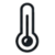 Temperature Icon Thermometer icon indicating temperature