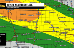 Monday Severe Weather Outlook for Iowa