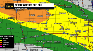 Monday Severe Weather Outlook for Iowa