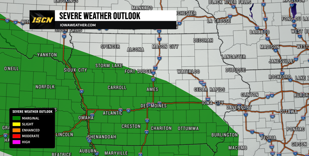 Severe Weather Outlook for Iowa for Saturday, August 8th, 2026