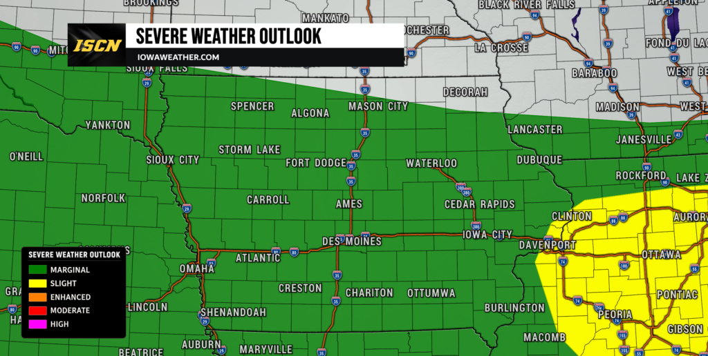 Severe Weather Outlook for Iowa Monday - IowaWeather.com Iowa severe weather outlook for Monday