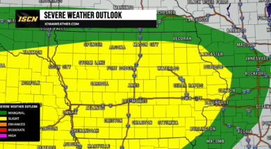 Severe Weather Outlook for Iowa on Tuesday