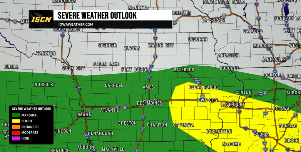 Thursday Severe Weather Outlook for Iowa - IowaWeather.com Severe Weather Outlook for Iowa for Thursday August 13th