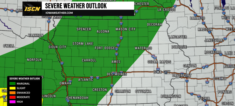 severe outlook for Iowa Tuesday