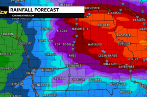 Forecast Rainfall Amounts for Iowa