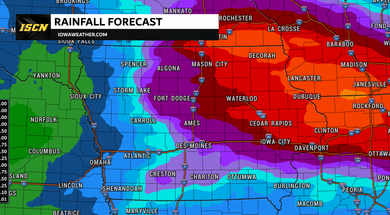 Forecast Rainfall Amounts for Iowa