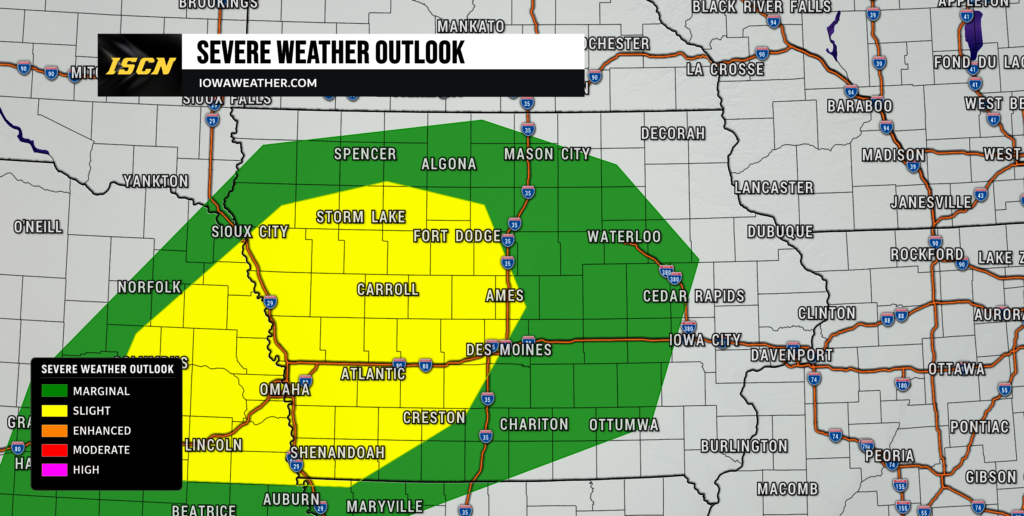 Iowa Severe Weather Outlook for Monday - IowaWeather.com