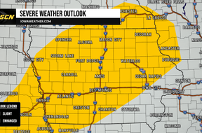 Severe Weather Outlook for Iowa Monday