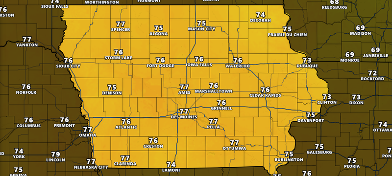Highs Thursday in Iowa