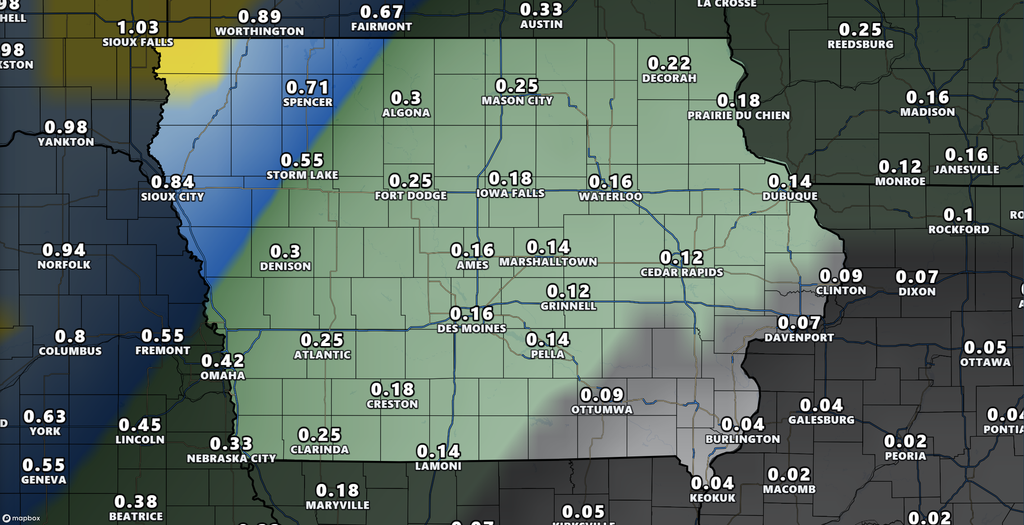 Iowa Rainfall Forecast