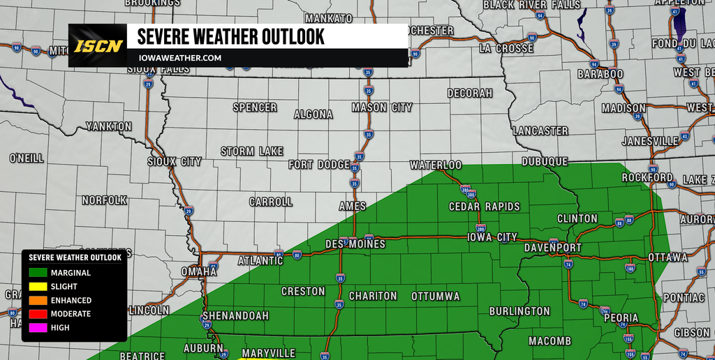 Severe Weather Outlook for Tuesday